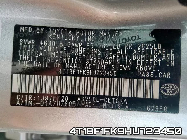 4T1BF1FK9HU723450 фото 2