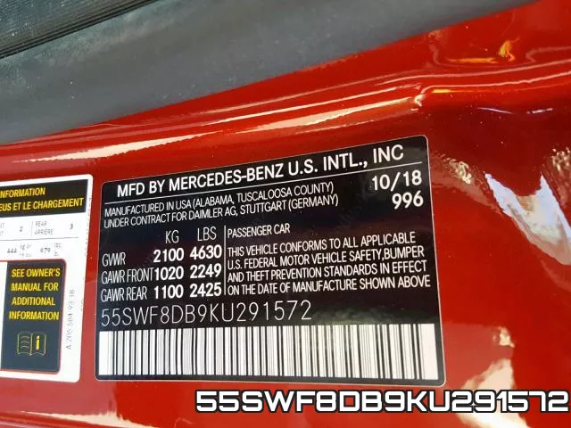 55SWF8DB9KU291572 фото 2