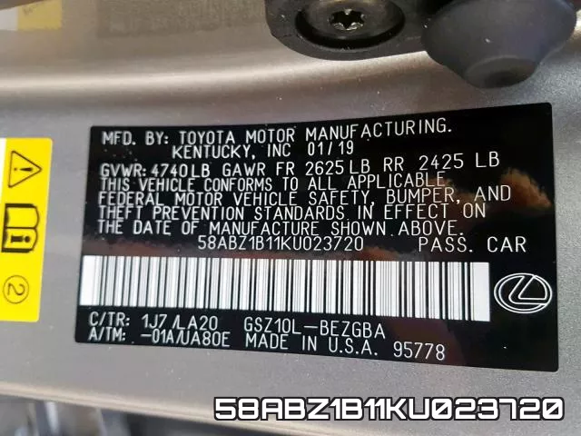 58ABZ1B11KU023720 фото 2
