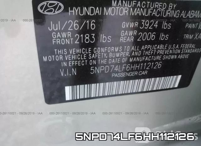 5NPD74LF6HH112126 фото 9