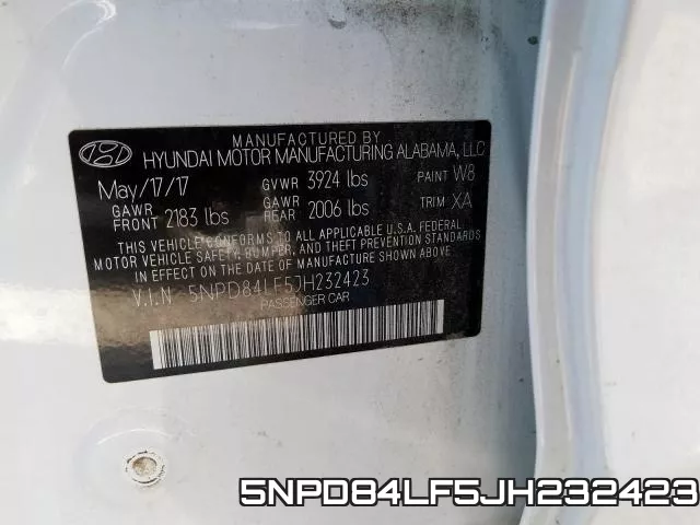 5NPD84LF5JH232423 фото 2