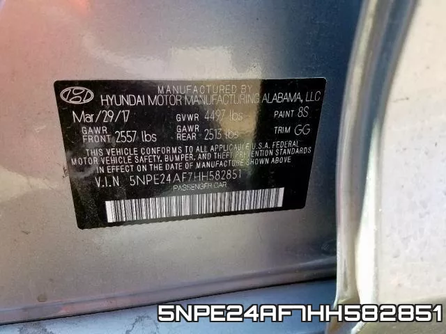 5NPE24AF7HH582851 фото 2