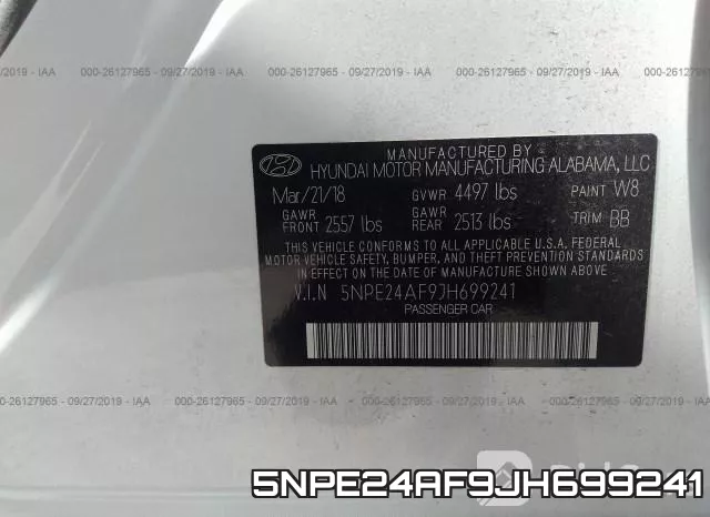 5NPE24AF9JH699241 фото 10