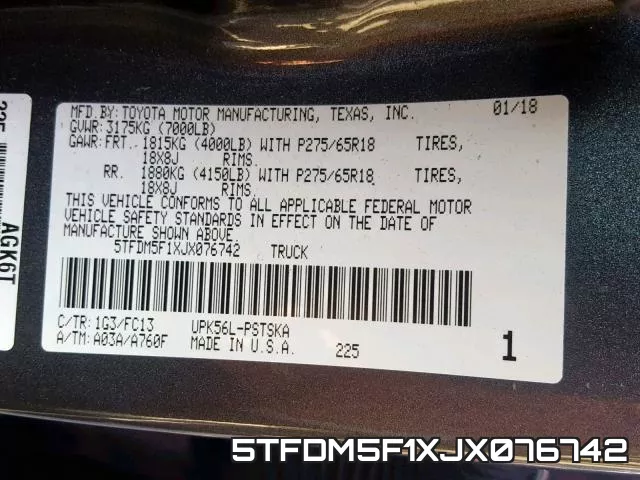 5TFDM5F1XJX076742 фото 2