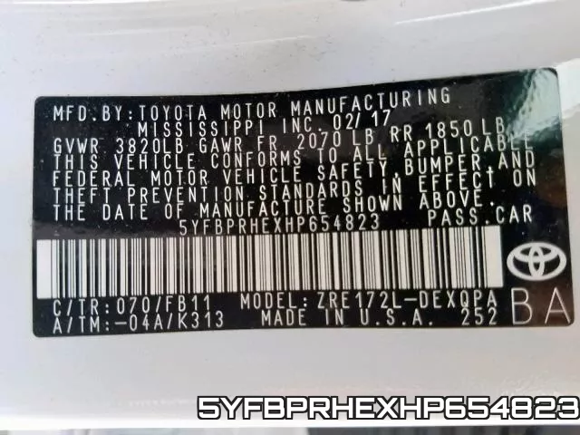 5YFBPRHEXHP654823 фото 2