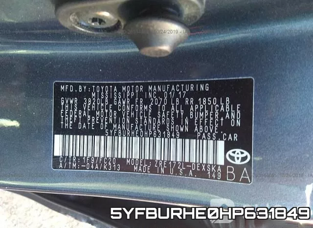 5YFBURHE0HP631849 фото 10