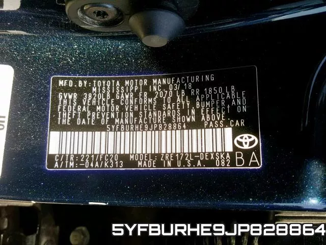5YFBURHE9JP828864 фото 2