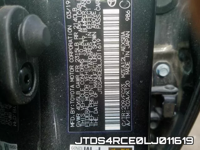 JTDS4RCE0LJ011619 фото 2