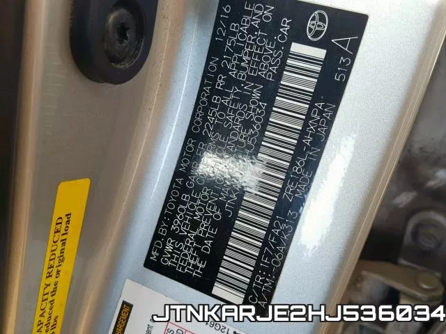 JTNKARJE2HJ536034 фото 2