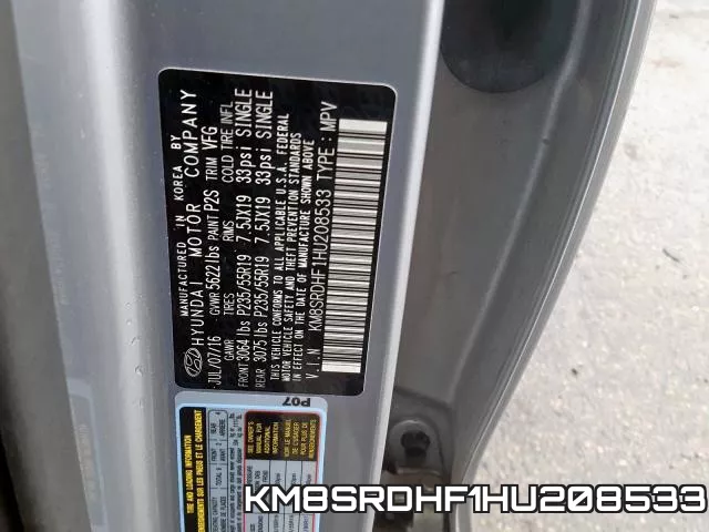 KM8SRDHF1HU208533 фото 2