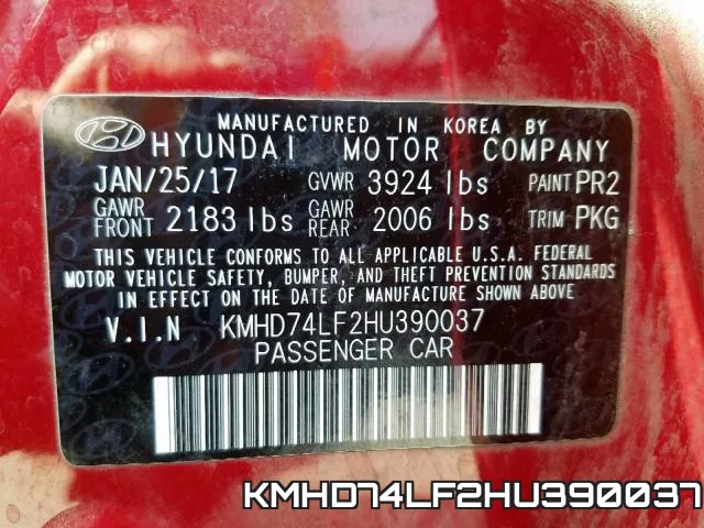 KMHD74LF2HU390037 фото 2