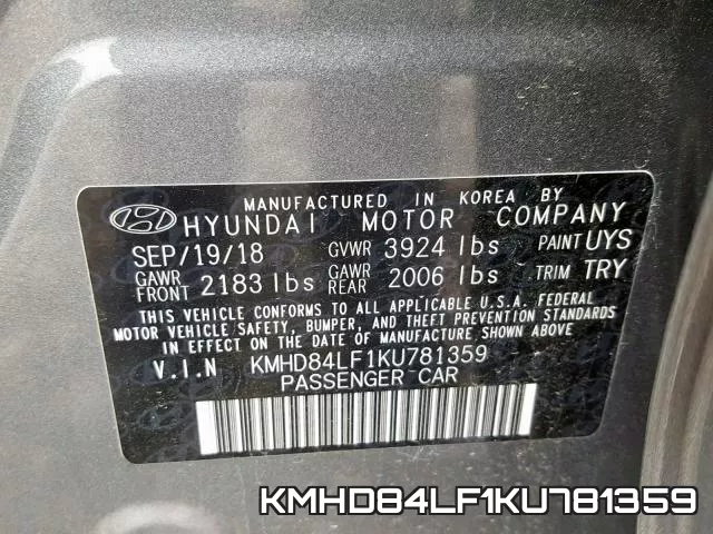 KMHD84LF1KU781359 фото 2