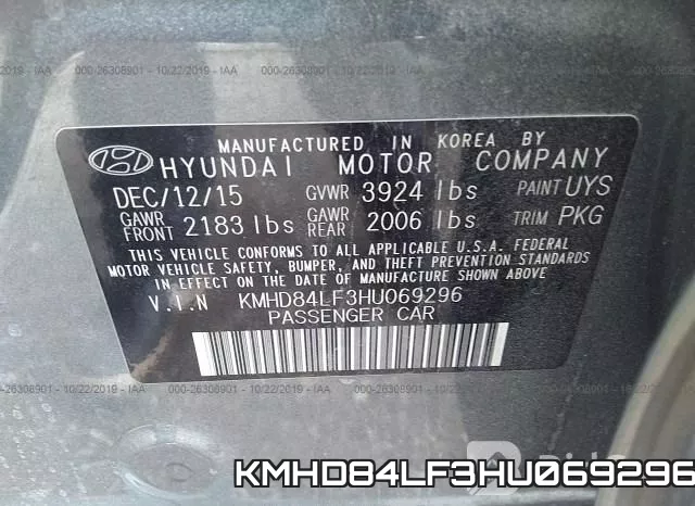 KMHD84LF3HU069296 фото 10