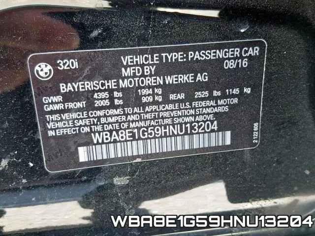 WBA8E1G59HNU13204 фото 2