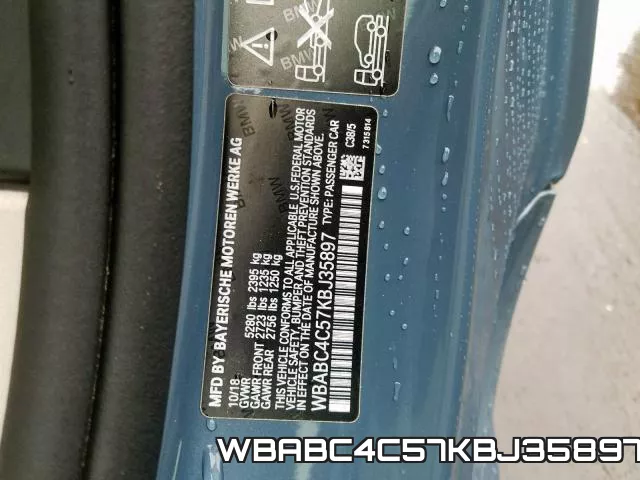 WBABC4C57KBJ35897 фото 2