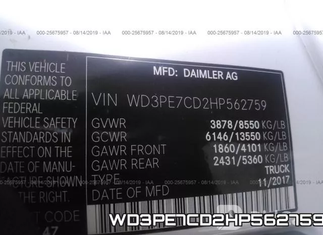 WD3PE7CD2HP562759 фото 10