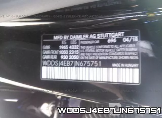 WDDSJ4EB7JN675751 фото 9