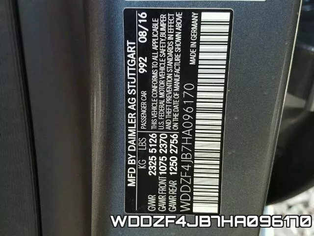WDDZF4JB7HA096170 фото 2