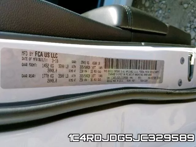 1C4RDJDG5JC329589 фото 2