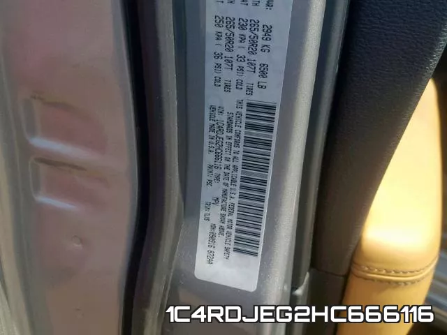 1C4RDJEG2HC666116 фото 2