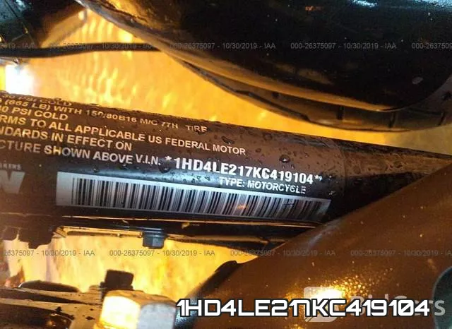 1HD4LE217KC419104 фото 2
