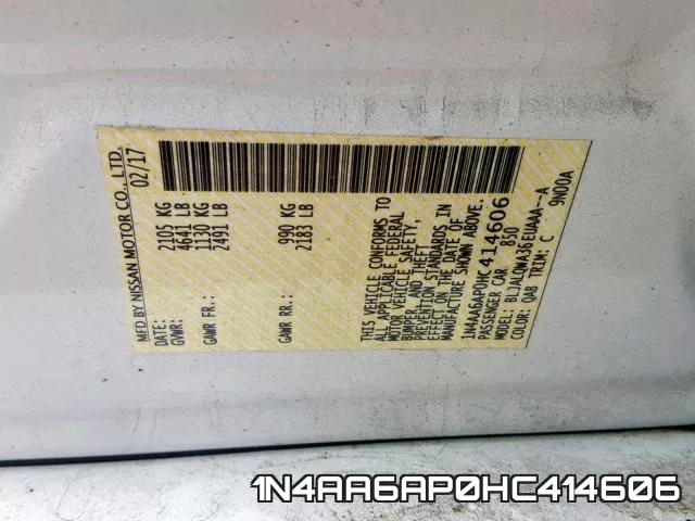 1N4AA6AP0HC414606 фото 2