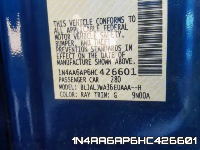 1N4AA6AP6HC426601 фото 2