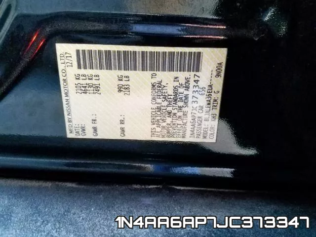 1N4AA6AP7JC373347 фото 2