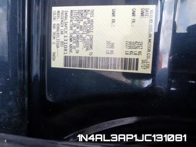 1N4AL3AP1JC131081 фото 2