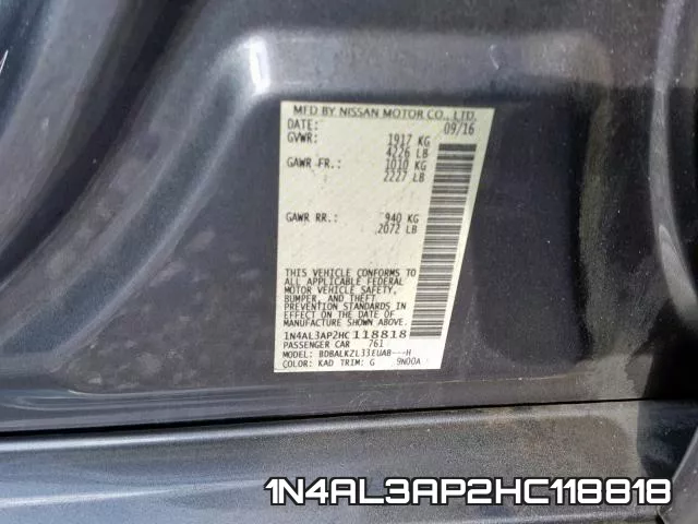 1N4AL3AP2HC118818 фото 2