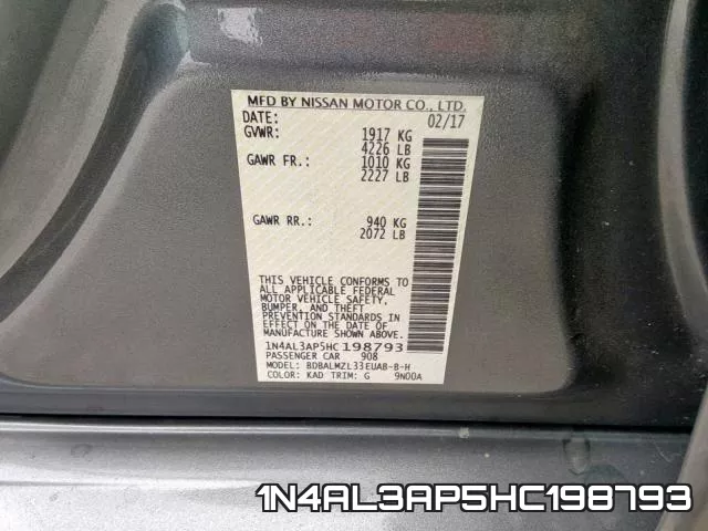 1N4AL3AP5HC198793 фото 2