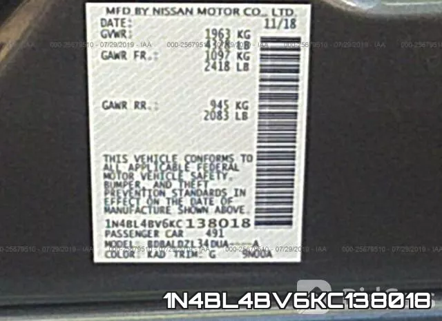 1N4BL4BV6KC138018 фото 10