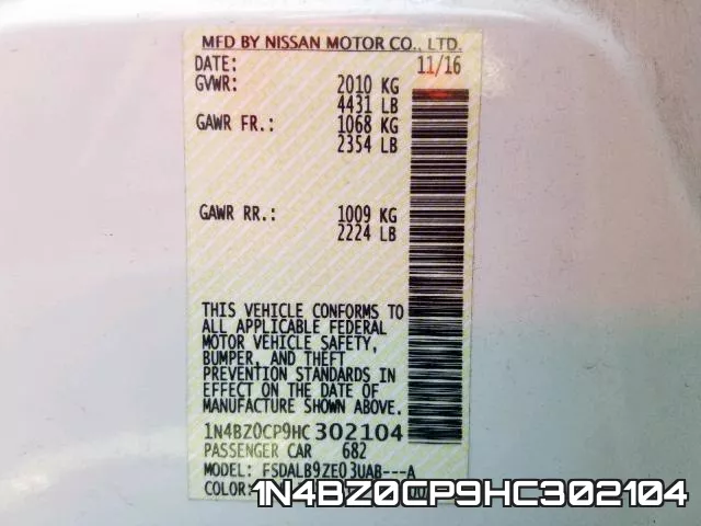 1N4BZ0CP9HC302104 фото 2