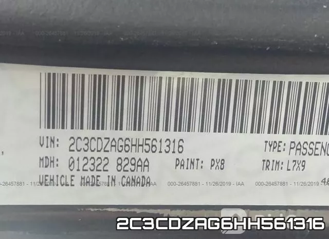 2C3CDZAG6HH561316 фото 9