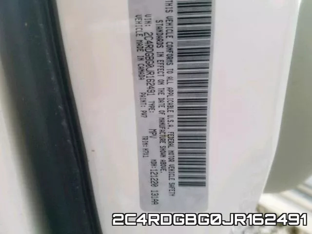 2C4RDGBG0JR162491 фото 2