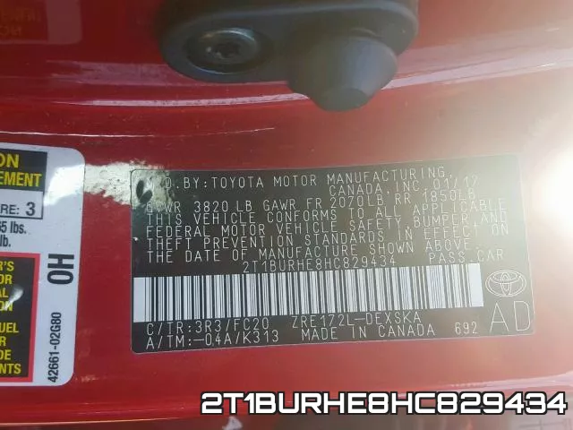 2T1BURHE8HC829434 фото 2