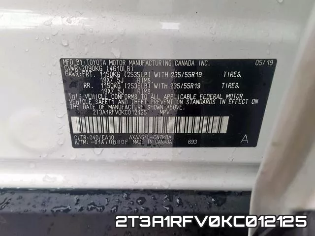 2T3A1RFV0KC012125 фото 2
