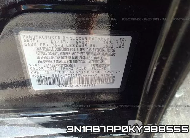 3N1AB7AP0KY388555 фото 10