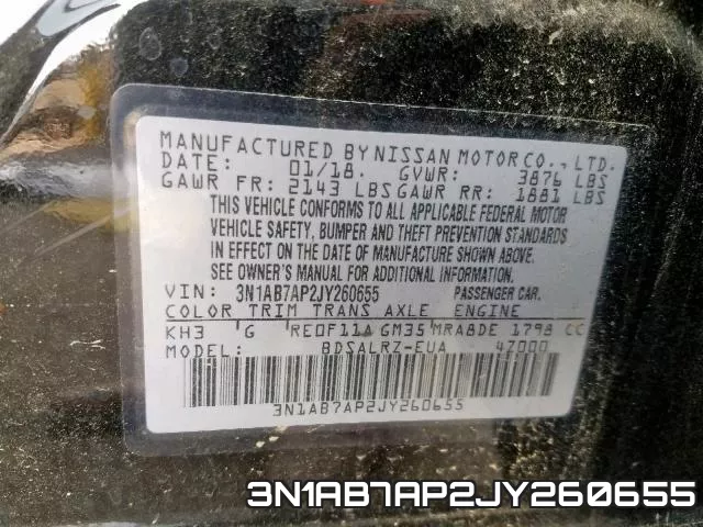 3N1AB7AP2JY260655 фото 2