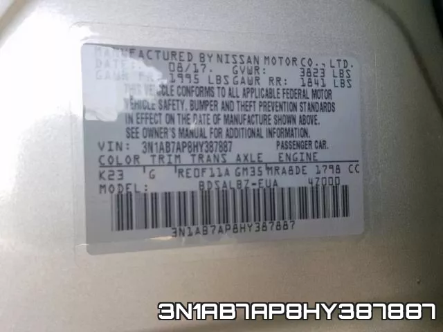 3N1AB7AP8HY387887 фото 2