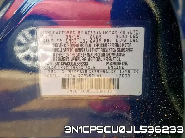 3N1CP5CU0JL536233 фото 2
