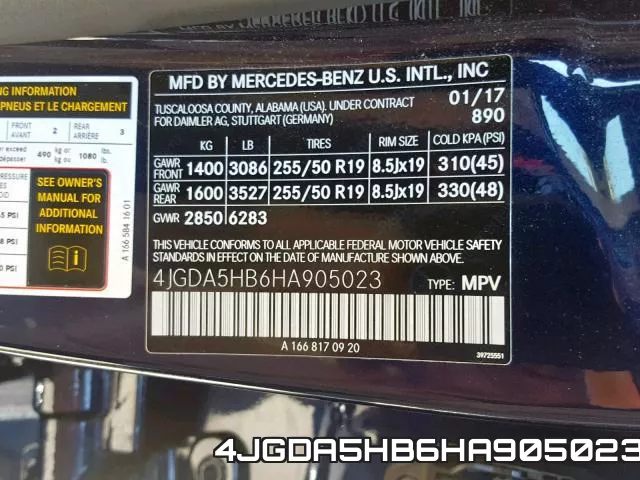 4JGDA5HB6HA905023 фото 2