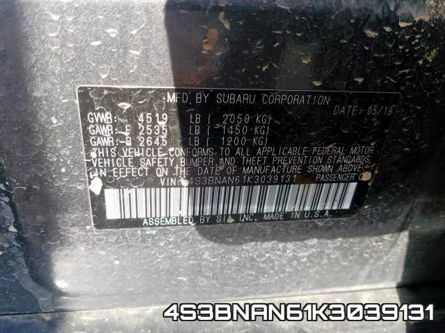 4S3BNAN61K3039131 фото 2
