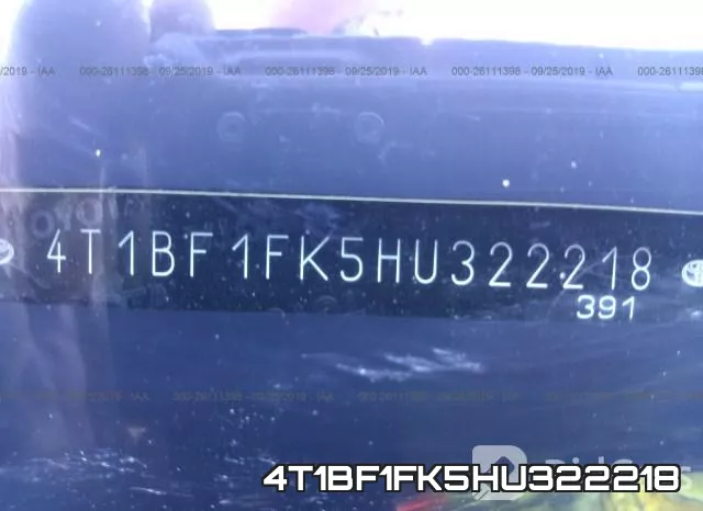 4T1BF1FK5HU322218 фото 10