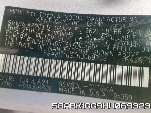 58ABK1GG9HU069323 фото 2