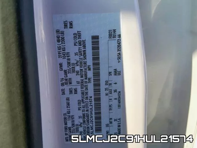 5LMCJ2C91HUL21574 фото 2