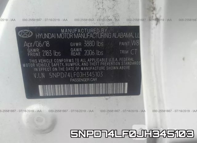 5NPD74LF0JH345103 фото 9