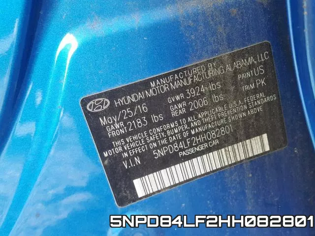5NPD84LF2HH082801 фото 2