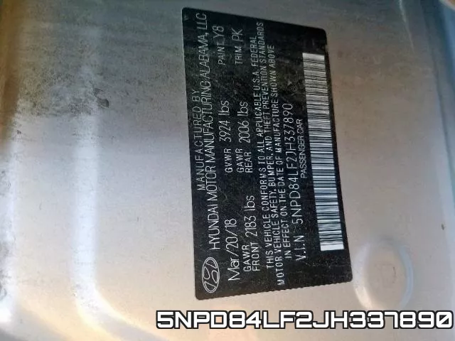 5NPD84LF2JH337890 фото 2