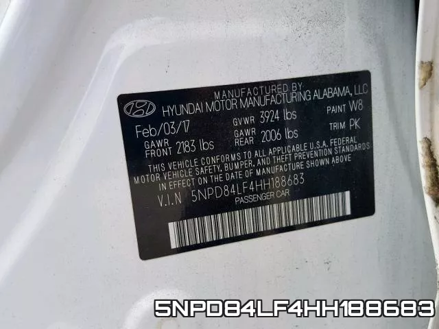 5NPD84LF4HH188683 фото 2